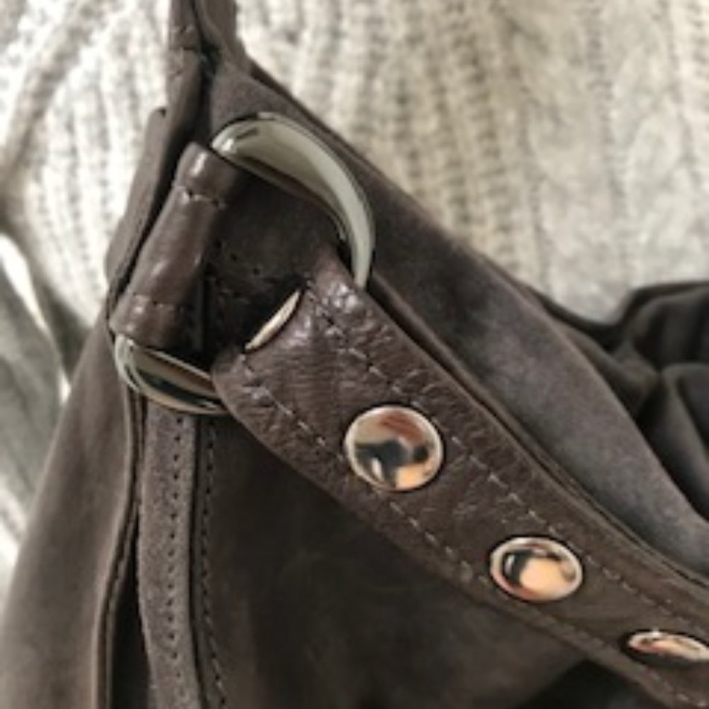 Kooba Gray and Charcoal Two-Tone Hobo Bag - Picture 6 of 14